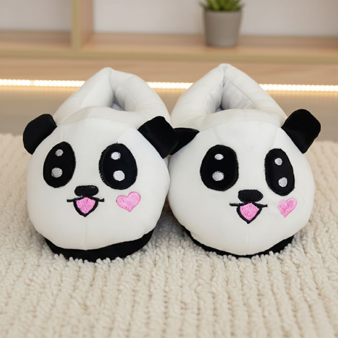 Panda Emoji Slippers Warm & Comfortable