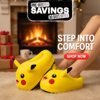 Pika Emoji Slippers Warm & Comfortable