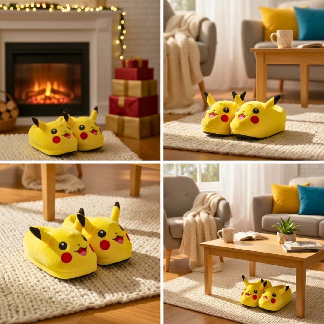 Pika Emoji Slippers Warm & Comfortable