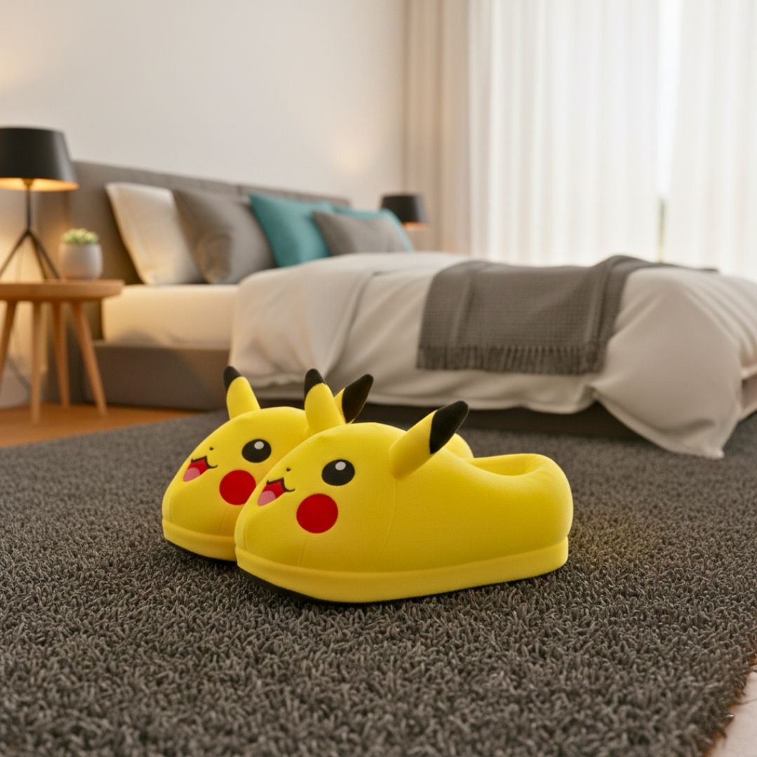 Pika Emoji Slippers Warm & Comfortable